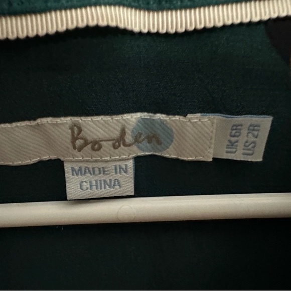 Boden Eclipse Mollie Polka Dot Dress in Green and Orange Size 2 - Picture 3 of 8